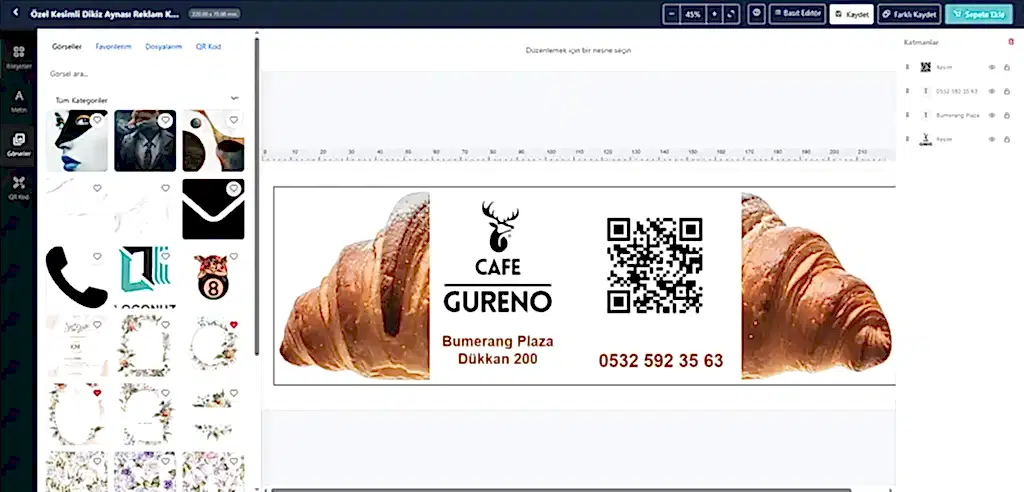 Grafikit Tasarım Editörü ekran görüntüsü